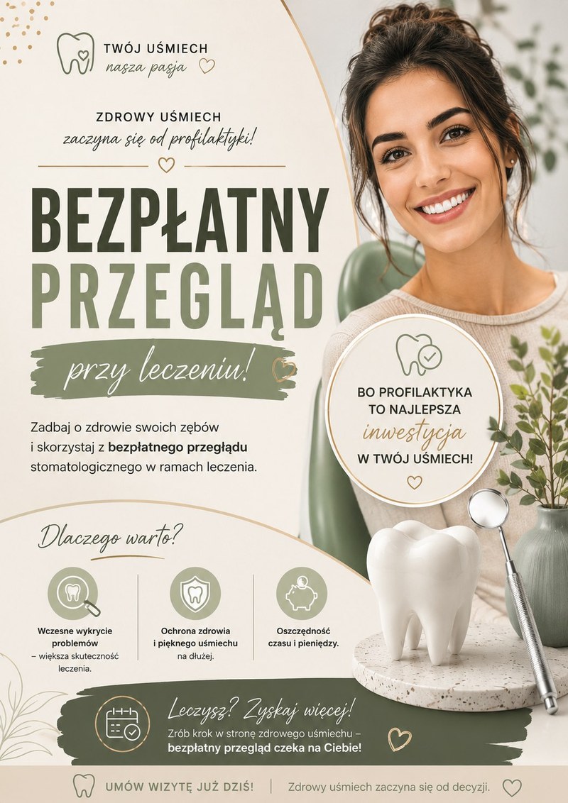 Bezpłatny przegląd stomatologiczny przy leczeniu – AP Dent Piaseczno